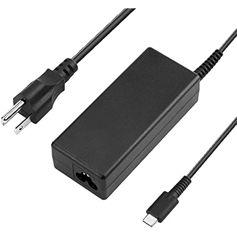 65W USB Type C Laptop Charger Fit for Lenovo Thinkpad X280 X380 X390 L390 E480 E490 E580 E590 E495 R480, Yoga C930 S730 920 Chromebook 100e 300e 500e C330 X1 Carbon AC Adapter Power Cord