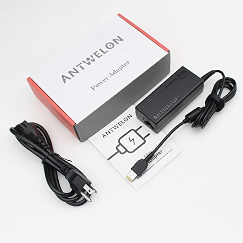 ANTWELON 65W Laptop Charger for Lenovo Thinkpad T470 T470S T460 E531 E440 E450 E560 E570 L470 L440 X270 X250 Ideapad 300 500 Yoga 13 11S X1 Carbon 2015/2016 20V 3.25A AC Adapter Power Supply