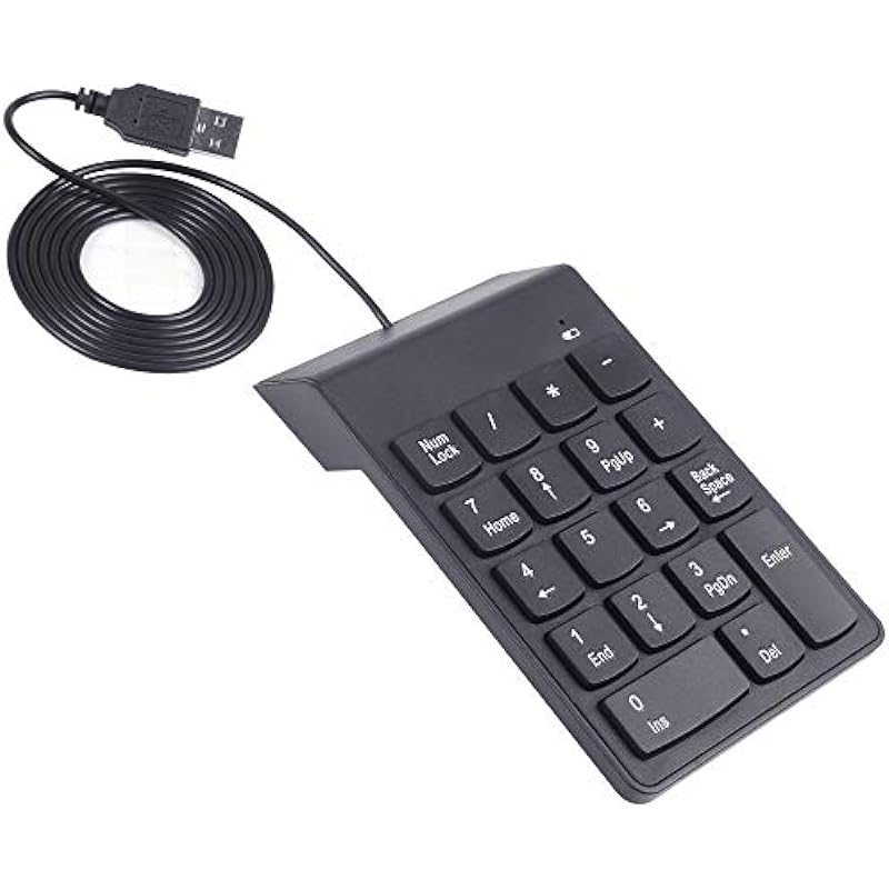 Numeric Keypad,USB Numeric Keypad,Kadaon USB 18 Key Number Numeric Keypad Keyboard For Laptop/Notebook PC Computer