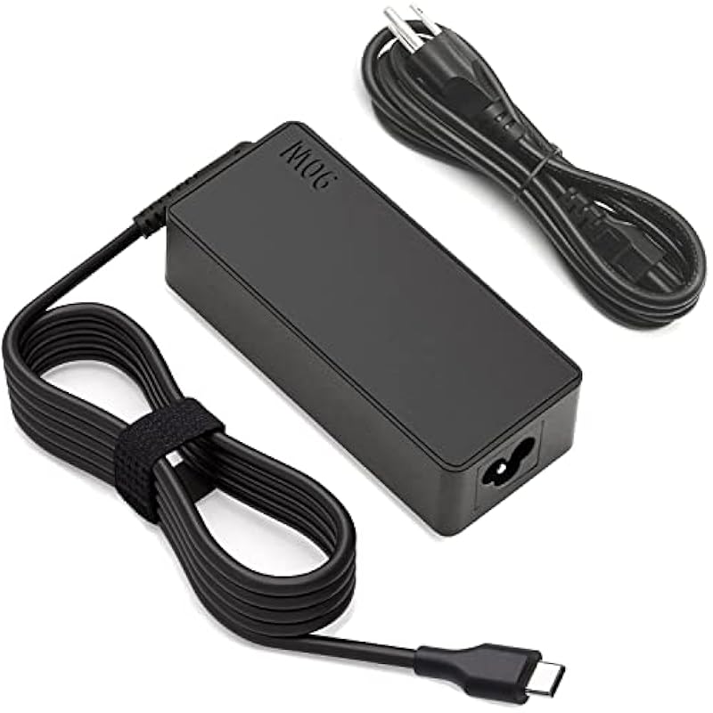 90W USB-C Type-C AC Charger for HP Spectre x360 13-AE015DX 15-bl000 for Dell LA90PM170 0TDK33 TDK33, ThinkPad T480 T480s T580 T580s Laptop Power AC Adapter Supply Cord