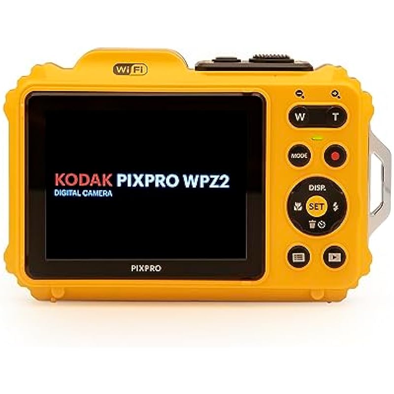 KODAK PIXPRO WPZ2 Rugged Waterproof Shockproof Dustproof WiFi Digital Camera 16MP 4X Optical Zoom 1080P Full HD Video Vlogging Camera 2.7″ LCD (Yellow)