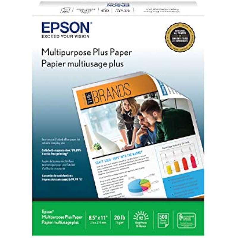 Epson S450217 Multi-Purpose Plus Paper, Letter 4 Pack Ink