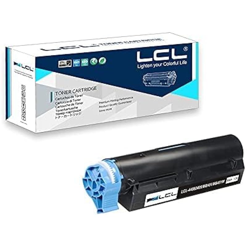 LCL Compatible for OKI 44992405 MB401 MB451W MB441 (1-Pack,Black) Toner Cartridge for OKI B401 B401D B401DN MB441 MB451 MB451DN MB451DNW