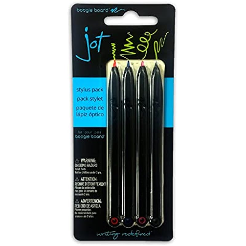 Boogie Board Jot Writing Tablet Replacement Styluses – for 8.5 in Jot Writing Tablets, 4 Pack