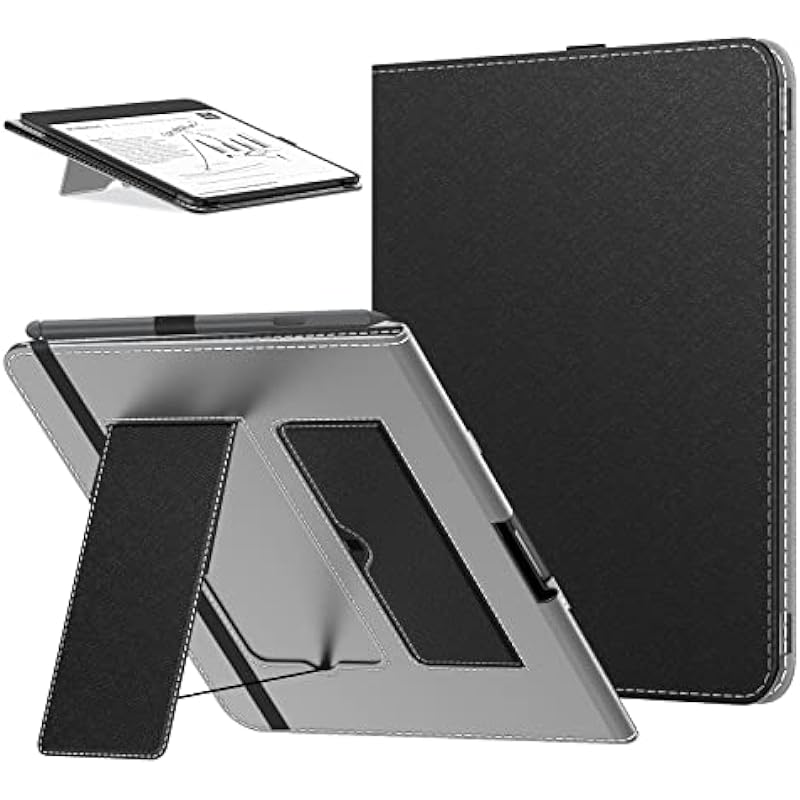 MoKo Case for 10.2“ Amazon Kindle Scribe 2022 Release-1st Generation, Slim PU Shell Leather Cover Case with Auto-Wake/Sleep for Kindle Scribe e-Reader 2022, Black