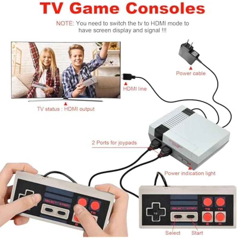 Classic Mini Retro Game Console HDMI Input, Classic Game Console Built-in with 621 Retro Games, Plug & Play Video Games for Valentine/Birthday/Thanksgiving Gift…