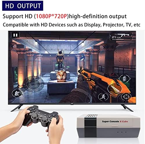 Kinhank Retro Game Console 256G, Super Console X Cube Video Games Consoles with 117,000+ Games, Support 4K HD Output,4 USB Port, Up to 5 Players, with 2 Gamepads