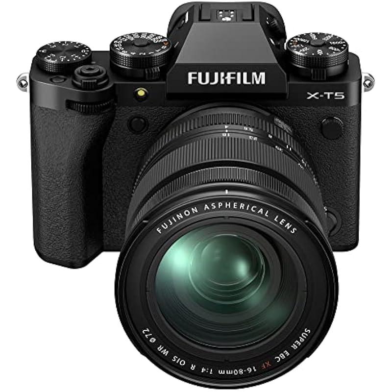 Fujifilm X-T5 Mirrorless Camera Body, w/FUJINON XF16-80mmF4 R OIS WR Lens Kit, Black, (16782636)