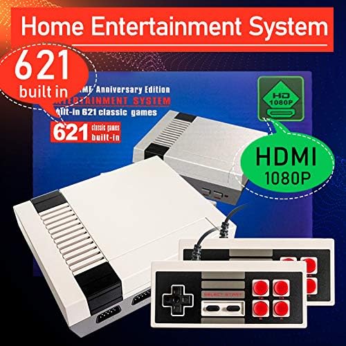 Classic Retro Game Console HDMI for TV,1080P HD Mini Video Game Consoles with 621 Games for NES Game Handle Gaming,for Kids, Boys Men Gift