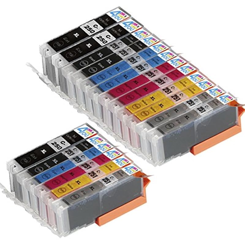 18 Pack – Compatible Ink Cartridges for Canon PGI-250 & CLI-251 XL Inkjet Cartridge Compatible with Canon PIXMA MG-5450 MG-5520 MG-6320 MG-6350 MG-6420 MG-7120 MG-7150 iP7250 iP8720 iP8750