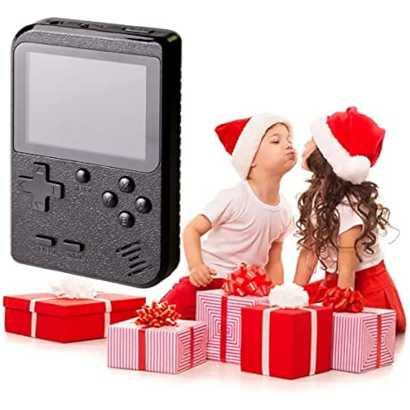 Retro Mini Game Machine,Handheld Game Console with 400 Classical FC Games 2.8-Inch Color Screen Support for TV Output , Gift Birthday for Kids, Adults (Red) (GameBlack-400)