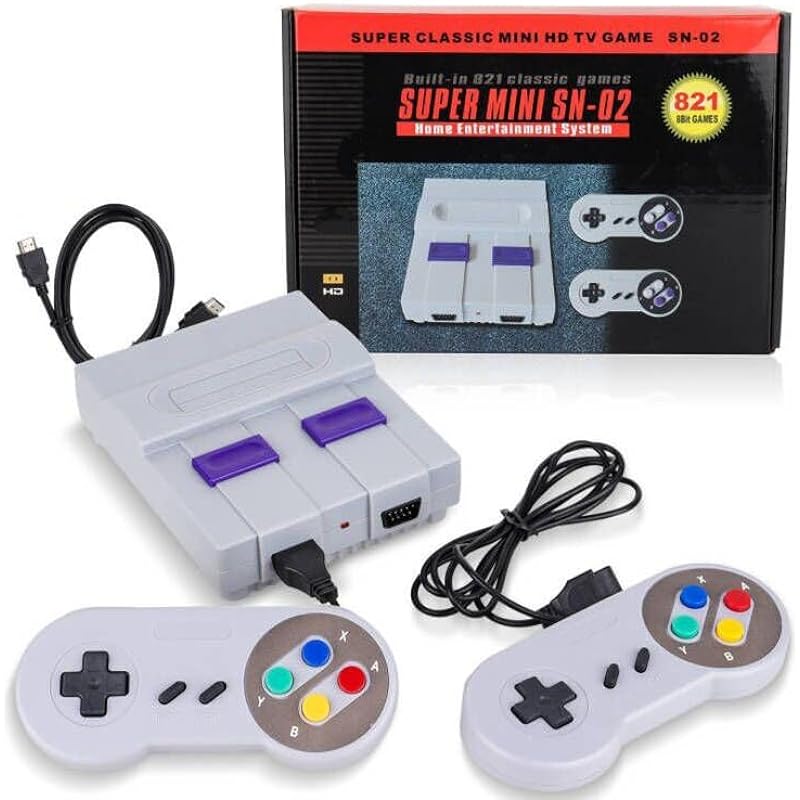 Classic Mini Retro Game Console HDMI Input, Old School Plug and Play Video Games Built-in with 821 Retro Games