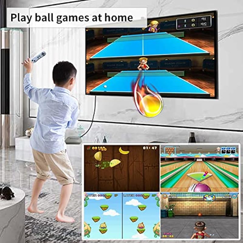 YRPRSODF TV Game Console Built in 883 Games, Retro Video Game Machine with 2.4G Wireless Handheld Gamepad Somatosensory Control, Plug and Play, Kid & Adult Interactive& Puzzle Game,Grey