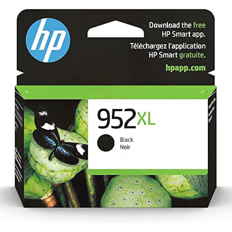 Original HP 952XL Black High-yield Ink Cartridge | Works with HP OfficeJet 8702, HP OfficeJet Pro 7720, 7740, 8210, 8710, 8720, 8730, 8740 Series | Eligible for Instant Ink | F6U19AN
