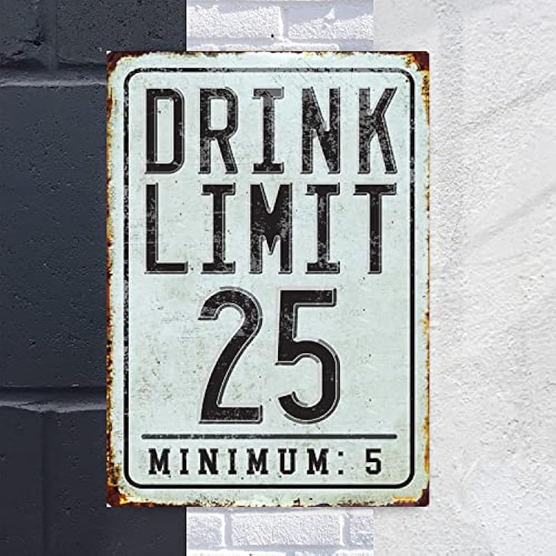 Metal Retro Tin Sign Drink Limit Art Gift Vintage Antique Plaque Bar Men Cave Home Bedroom Wall Décor Sign