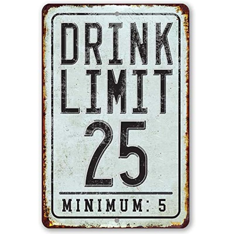 Metal Retro Tin Sign Drink Limit Art Gift Vintage Antique Plaque Bar Men Cave Home Bedroom Wall Décor Sign