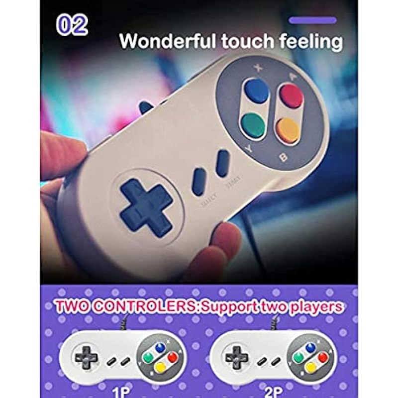 Super Mini NES Retro Classic Video Game Console TV Game Player Suitable HDMI HD TV Built-in 821 Games with Dual Gamepads