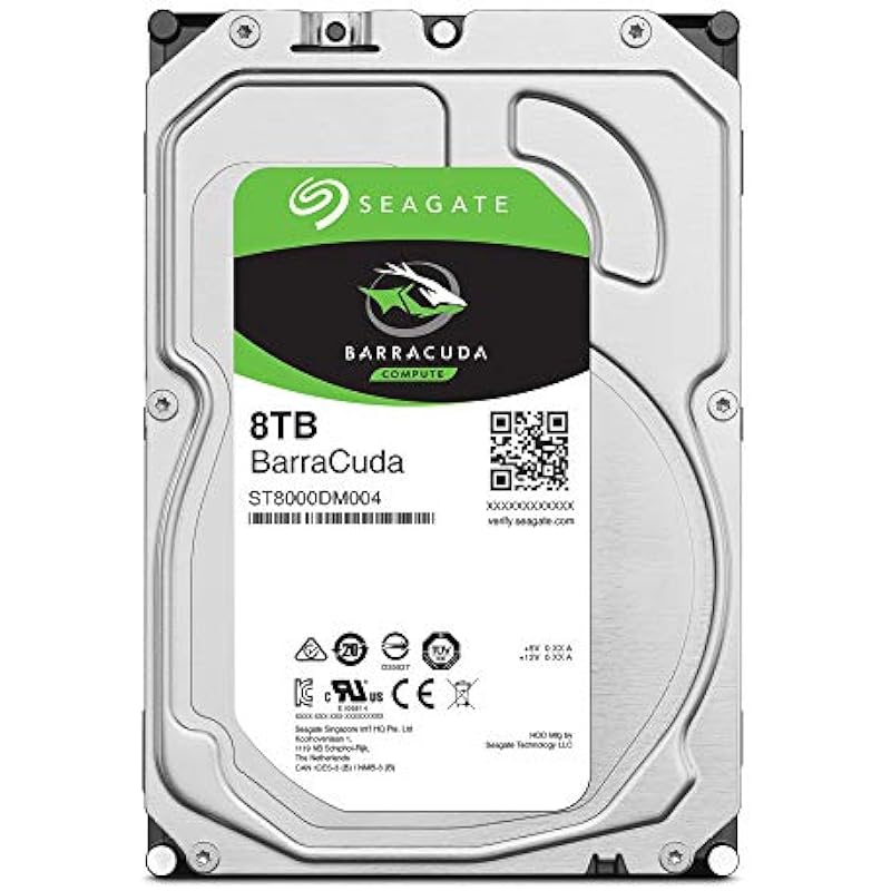 Seagate BarraCuda 8TB Internal Hard Drive HDD – 3.5 Inch Sata 6 Gb/s 5400 RPM 256MB Cache for Computer Desktop PC – Frustration Free Packaging (ST8000DMZ04)