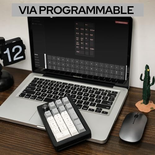 EPOMAKER EK21 VIA Gasket Number Pad, Bluetooth 5.0/2.4ghz/Wired Hot Swappable Numpad, with Poron Foam, Aluminum Alloy Kob, 1000mAh Battery, Programmable for Win/Mac/Gaming (Gateron Pro Yellow)