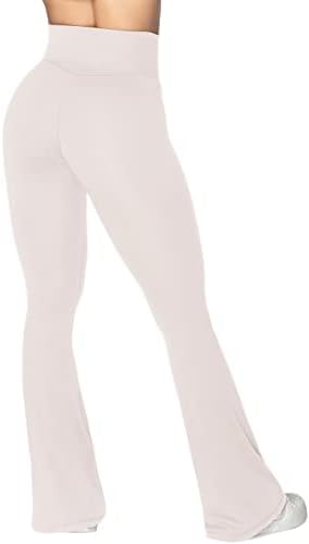 Sunzel Flare Leggings, Crossover Yoga Pants with Tummy Control, High-Waisted and Wide Leg