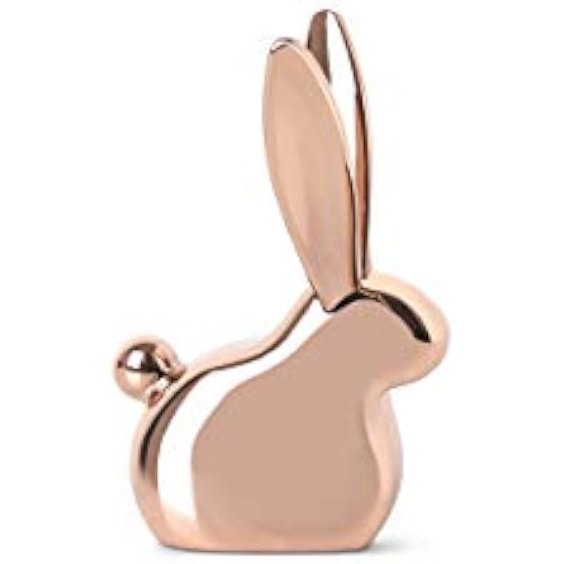 Umbra Anigram Bunny Ring Holder, Copper Plated Bunny Ring Holders for Jewelry/Ring Display, Copper