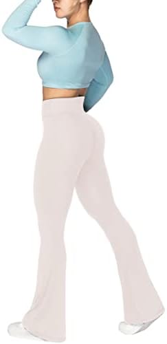 Sunzel Flare Leggings, Crossover Yoga Pants with Tummy Control, High-Waisted and Wide Leg