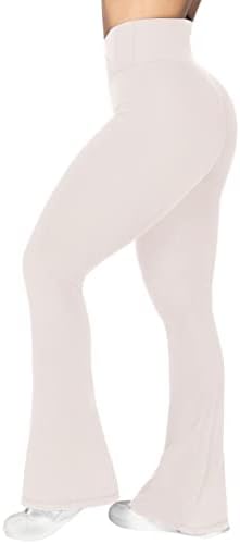 Sunzel Flare Leggings, Crossover Yoga Pants with Tummy Control, High-Waisted and Wide Leg