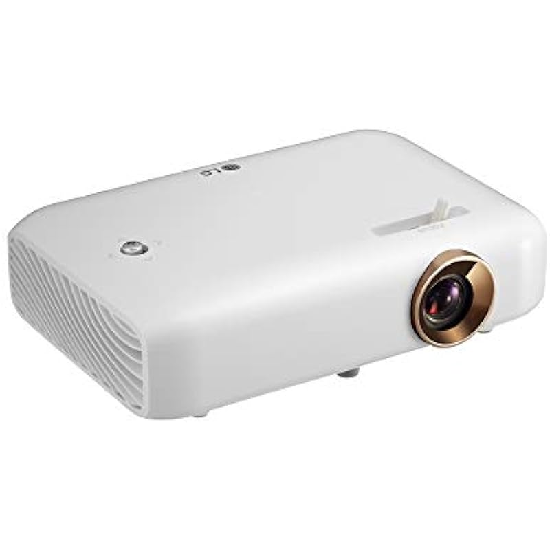 LG CineBeam PH510P HD (1280 x 720) LED Portable Mini Projector with Bluetooth Sound Out and Screen Share Digital TV Tuner, Built-in Battery, 550 ANSI Lumen, White