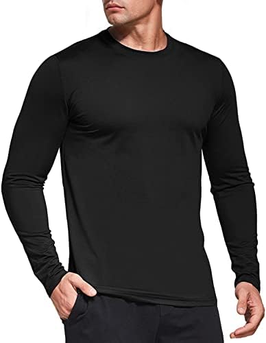 Boyzn Men’s 3 Pack Performance Short/Long Sleeve T-Shirts, UPF 50+ Sun Protection Shirts, Athletic Workout Shirts for Running