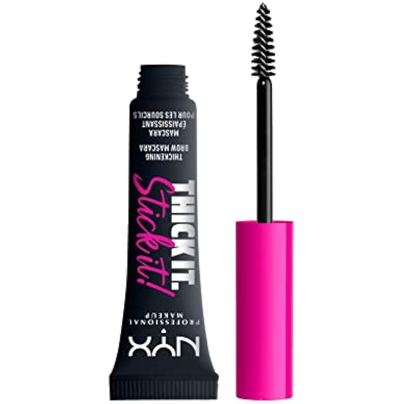 NYX PROFESSIONAL MAKEUP Thick it stick it, Brow mascara, longwear, Vegan Formula – 08 Black