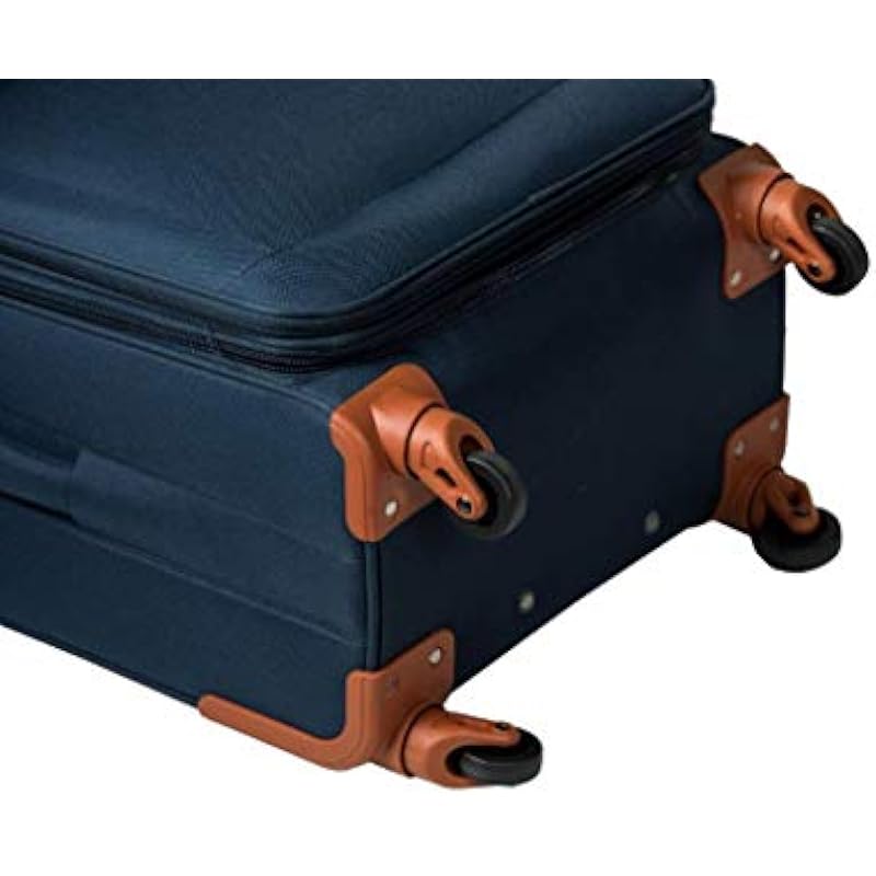 CHAMPS – ‘Classic Collection’ – 3 Piece SOFTSIDE Spinner Luggage Set (Navy)