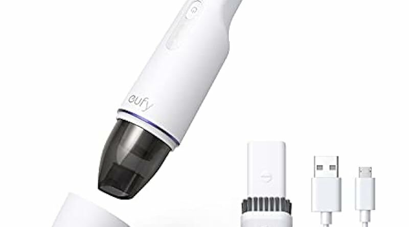 eufy by Anker, HomeVac H11, Cordless Handheld Vacuum Cleaner, Ultra-Lightweight 1.2lbs, 5500Pa Suction Power, USB Charging, for Home Cleaning (White)