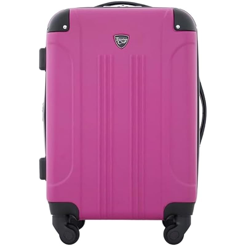 Travelers Club Luggage Chicago 20 Inch Expandable Carry-On Spinner, Pink, One Size
