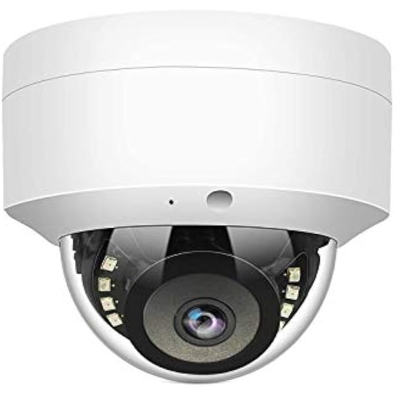 WiTi 5MP POE IP Camera, Security Surveillance Dome Camera with Audio Microphone, Wide Angle 2.8mm Lens Motion Detection, Solid Metal IP66