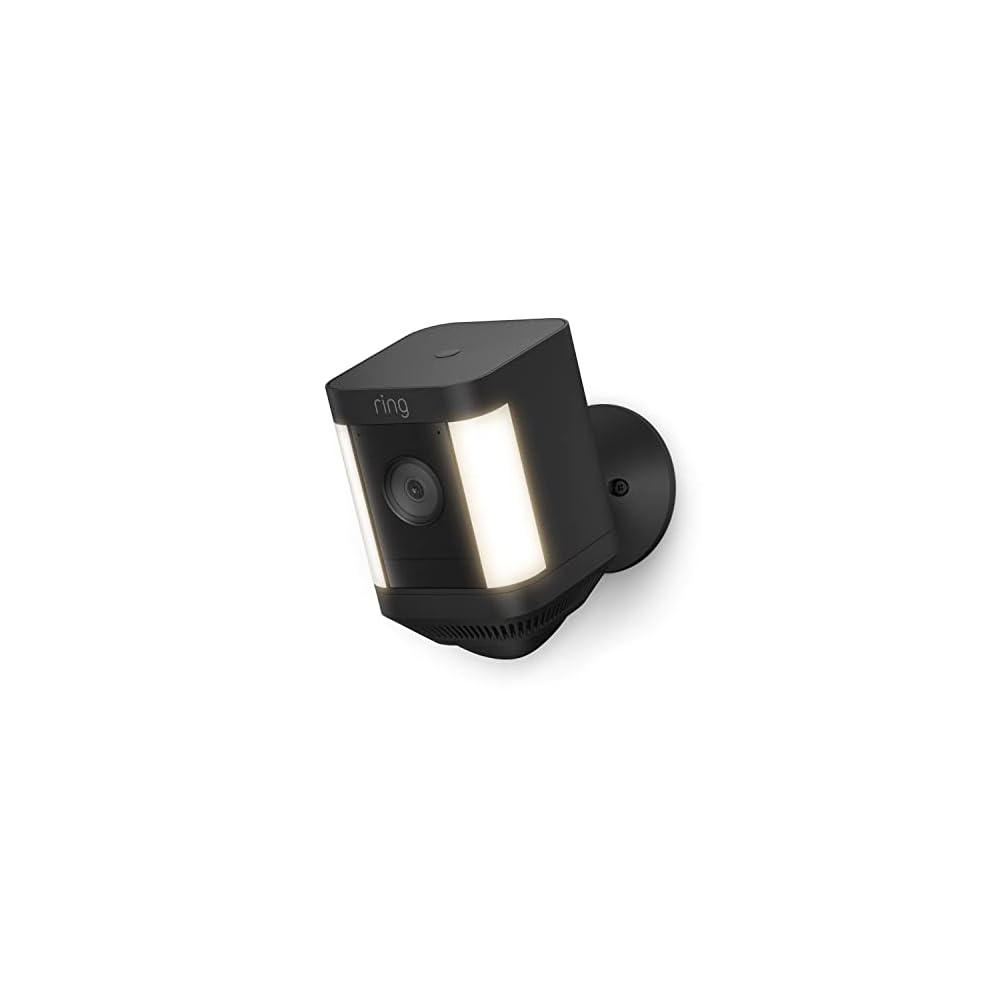 Ring Spotlight Cam Plus, Battery | Two-Way Talk, Colour Night Vision, and Security Siren (2022 release) – Black