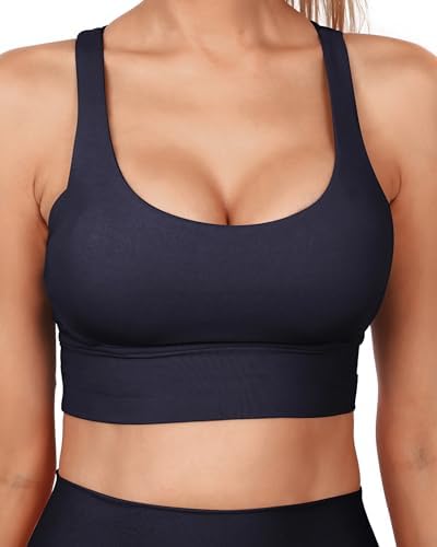 Grace Form Sports Bra for Women, Strappy Padded Medium Support Yoga Bra Workout Bra for Women