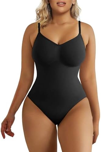 SHAPERX Bodysuit for Women Tummy Control Shapewear Seamless Sculpting Thong Body Shaper Tank Top