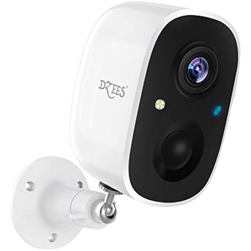 Dzees Security Cameras Wireless Outdoor – Spotlight & Siren, 1080P Battery Powered WiFi Cameras for Home Security, AI Motion Detection, Color Night Vision, 2-Way Talk, Waterproof, SD/Cloud