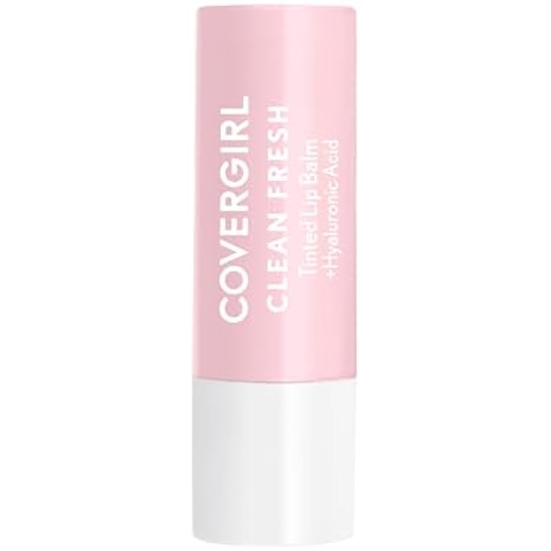 Covergirl – Clean Fresh Tinted Lip Balm, Formulated with Hyaluronic Acid for 24hr Hydration, 100% Vegan and Cruelty-free, Clear As Crystal – 100