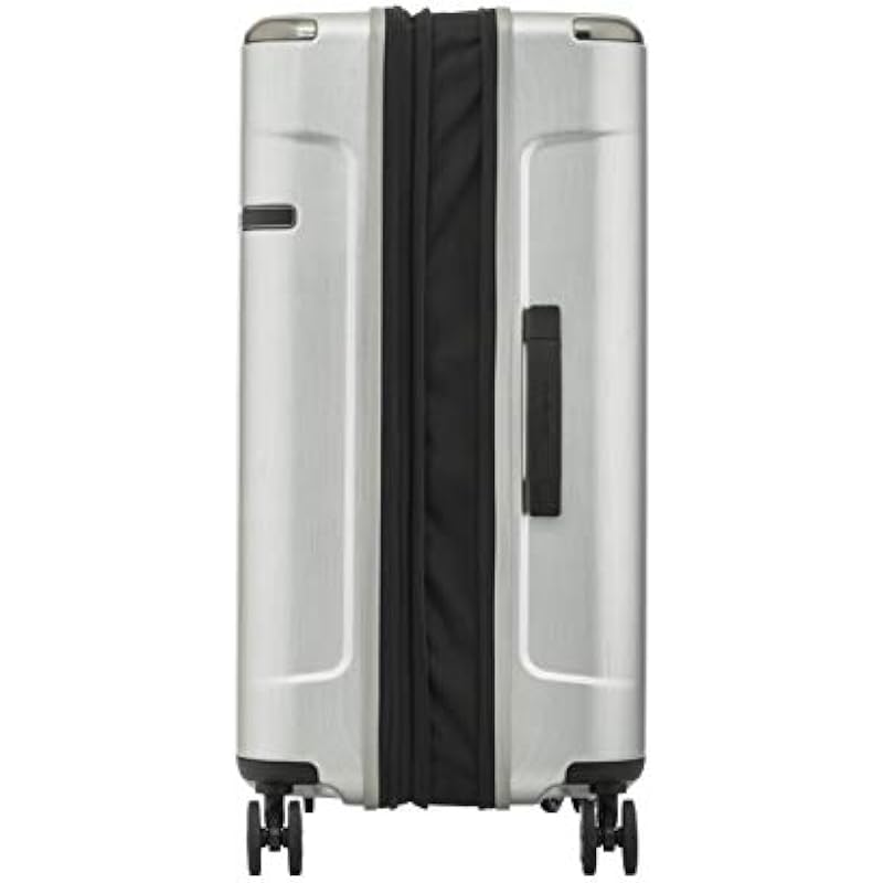 Samsonite EVOA Spinner Medium Expandable Luggage, Brushed Silver, Checked – Medium (Model:120188-2848)