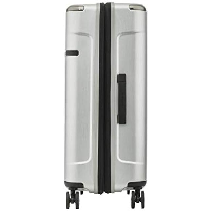 Samsonite EVOA Spinner Medium Expandable Luggage, Brushed Silver, Checked – Medium (Model:120188-2848)