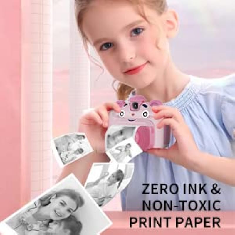 6 Rolls Print Paper for Kids Instant Print Camera BPA Free Refill Print Paper Works with MINIBEAR, VTech, Kidizoom, Dragon Touch,WQ Camera Refill Paper Kit for Most Kids Instant Camera