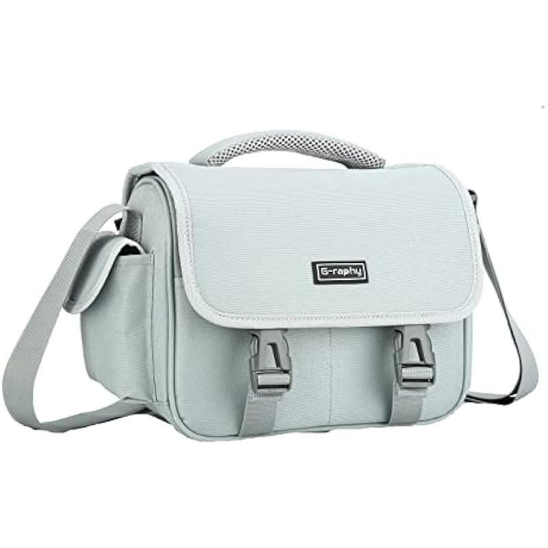 G-raphy Compact Camera Bag Case for SLR DSLR Cameras, Mirrorless Cameras, Lenses, Cables, Accessories (Grey)