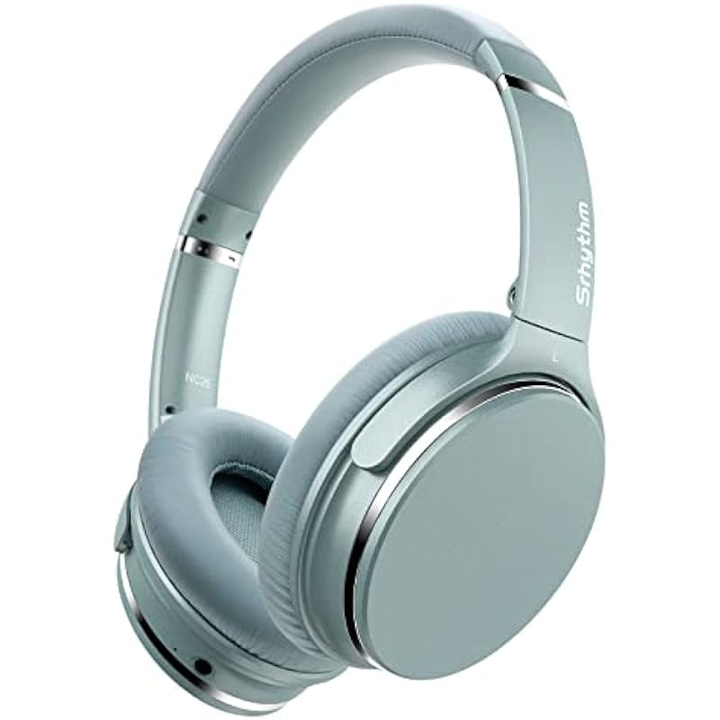 Srhythm NC25 Wireless Headphones Bluetooth 5.3,Lightweight Noise Cancelling Headset Over-Ear with Low Latency,Game Mode