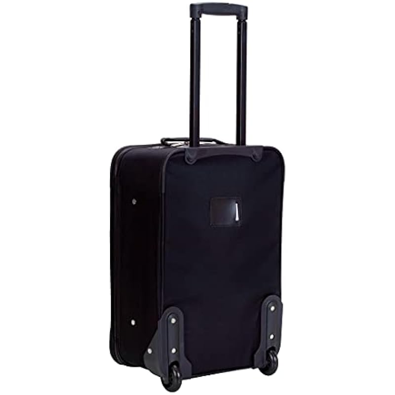 ROCKLAND Luggage 2-Piece Set, Black/Gray, One Size