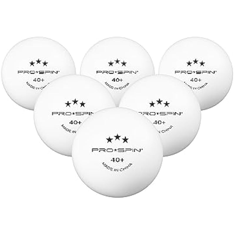 PRO-SPIN Ping Pong Balls – White 3-Star Table Tennis Balls | High-Performance 40+ ABS Balls | Ultimate Durability for Indoor/Outdoor Ping Pong Tables