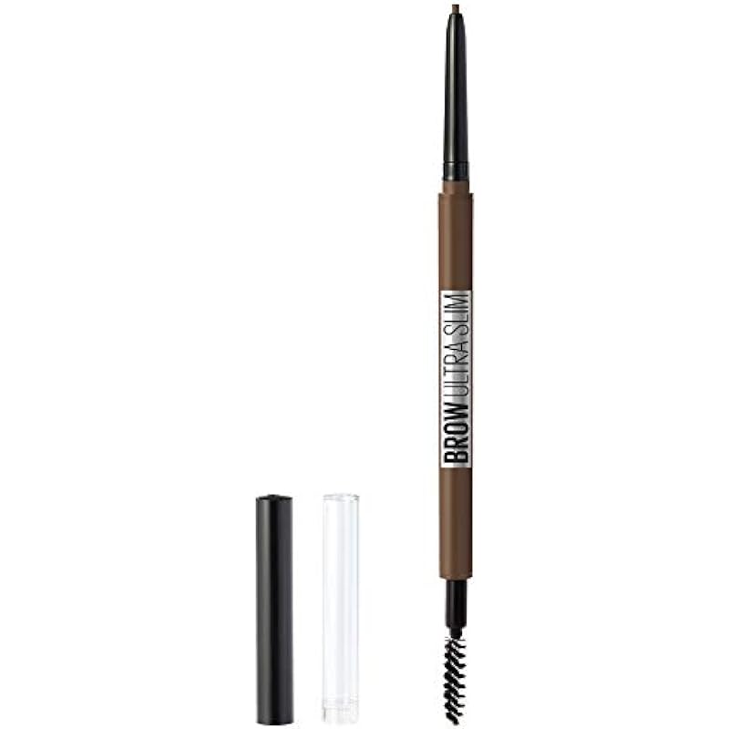 Maybelline New York Brow Ultra Slim Defining Eyebrow Makeup Mechanical Pencil With 1.55 MM Tip & Blending Spoolie For Precisely Defined Eyebrows, Medium Brown, 0.003 oz.