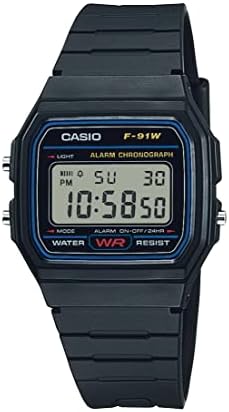 Casio Men’s Classic Black Resin Strap Watch Digital F91W-1