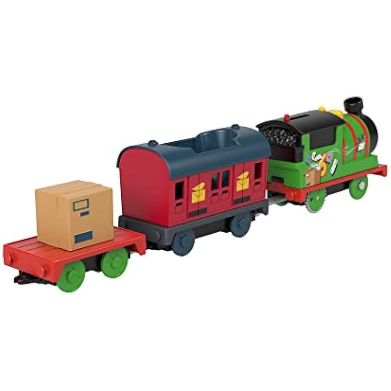 Thomas & Friends Motorized Toy Train Percy’S Mail Delivery Battery-Powered Engine With Cargo For Preschool Kids Ages 3+ Years