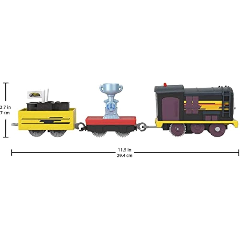 Thomas & Friends Deliver The Win Diesel Motorized Battery-Powered Toy Train Engine for Preschool Kids Ages 3 Years and Older, Multicolor